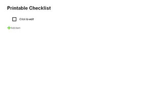 Printable Checklist