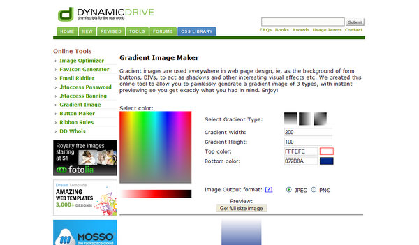 Gradient Image Maker by DynamicDrive.com