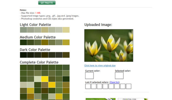 Colors Palette Generator by CSSdrive.com
